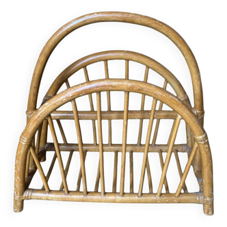 Bamboo magazine rack from the 70s