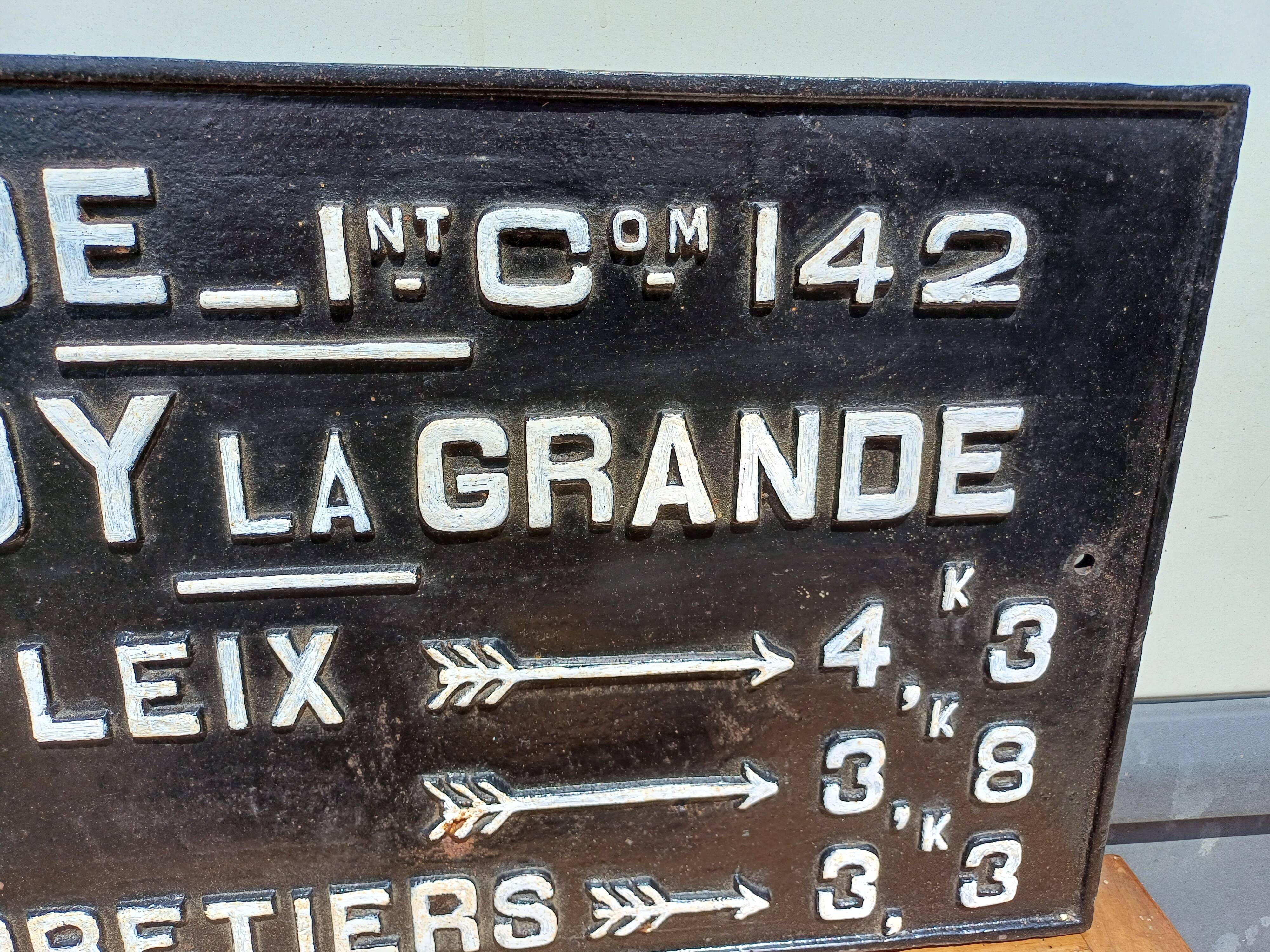 Sncf 19th cast iron plate