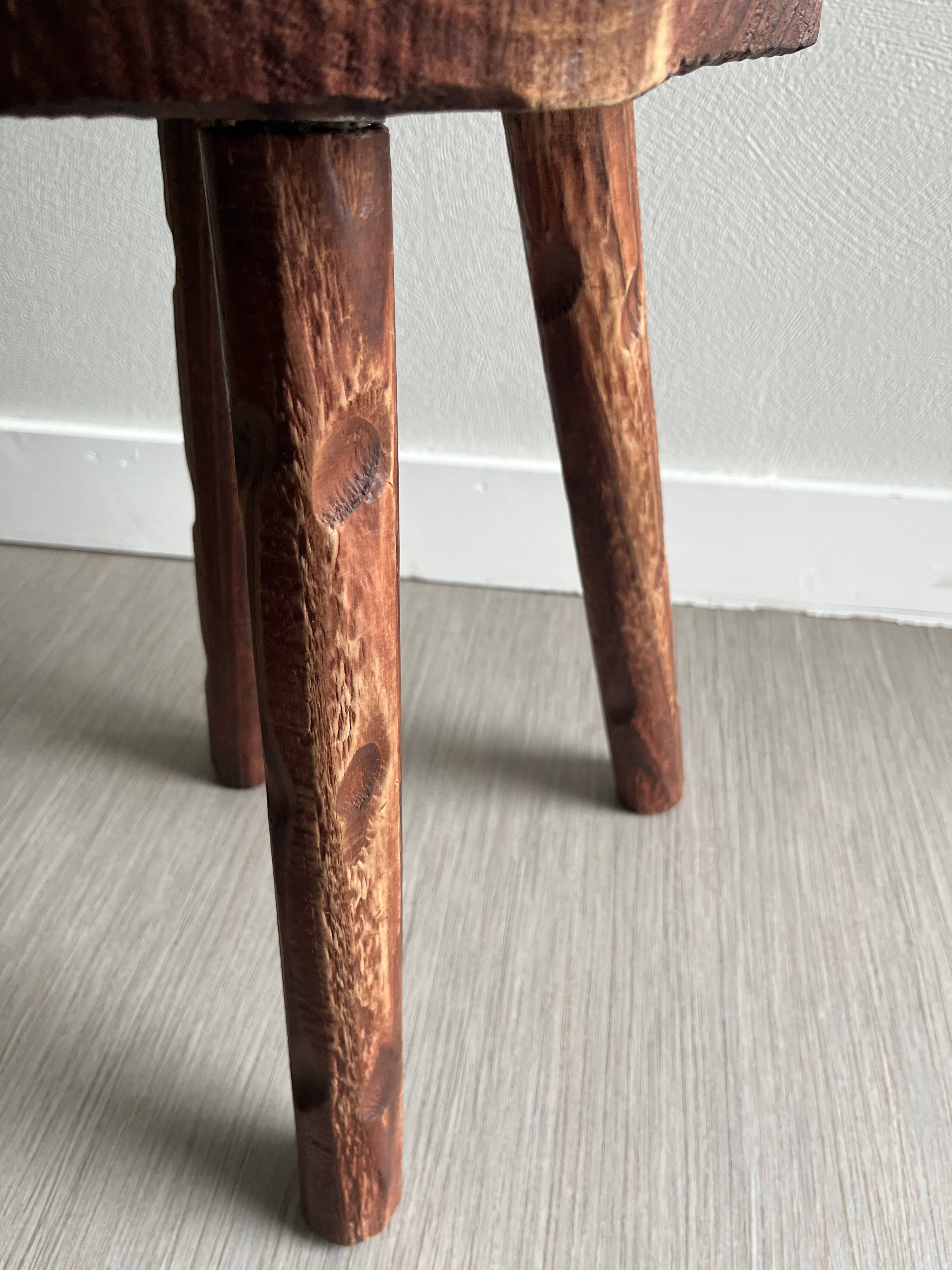 Wooden tripod stool