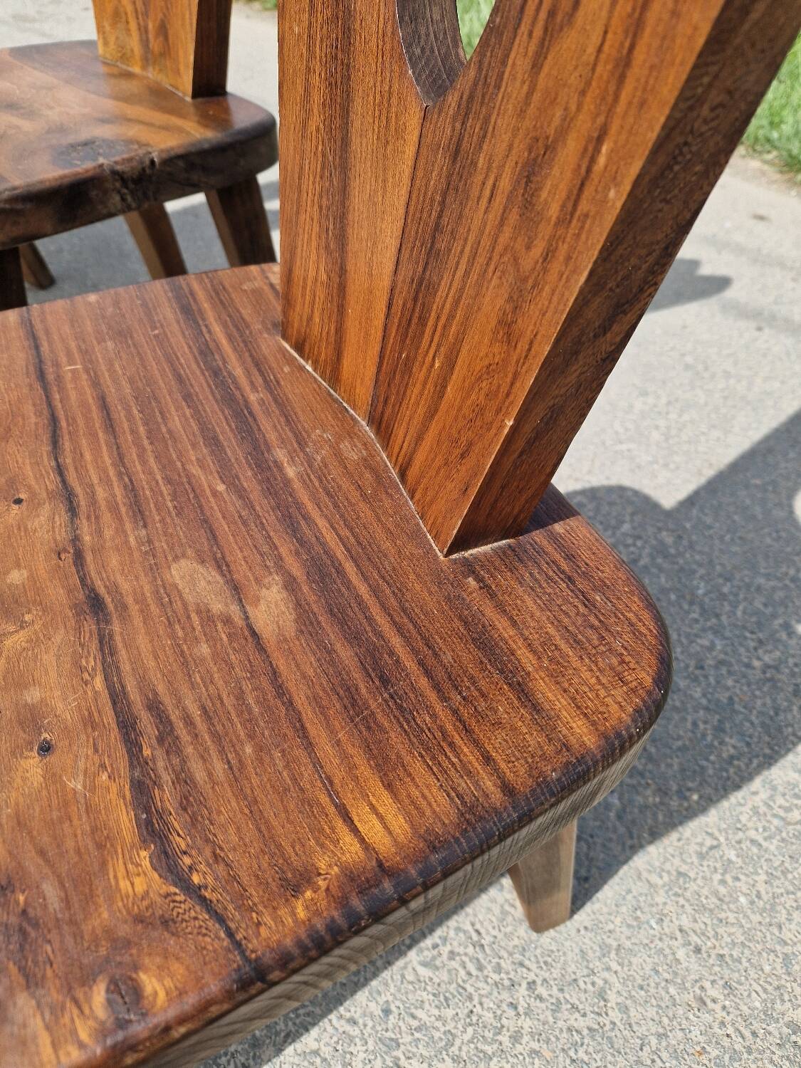 Lot de 3 chaises brutaliste Aranjou style olavi Hanninen