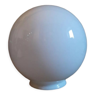 Globe 30cm en verre blanc ancien