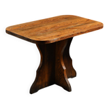 Solid wood dining table, French Alps, around 1970.