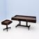 Rosewood desk by Claudio Salocchi for Sormani, Italy 1970.