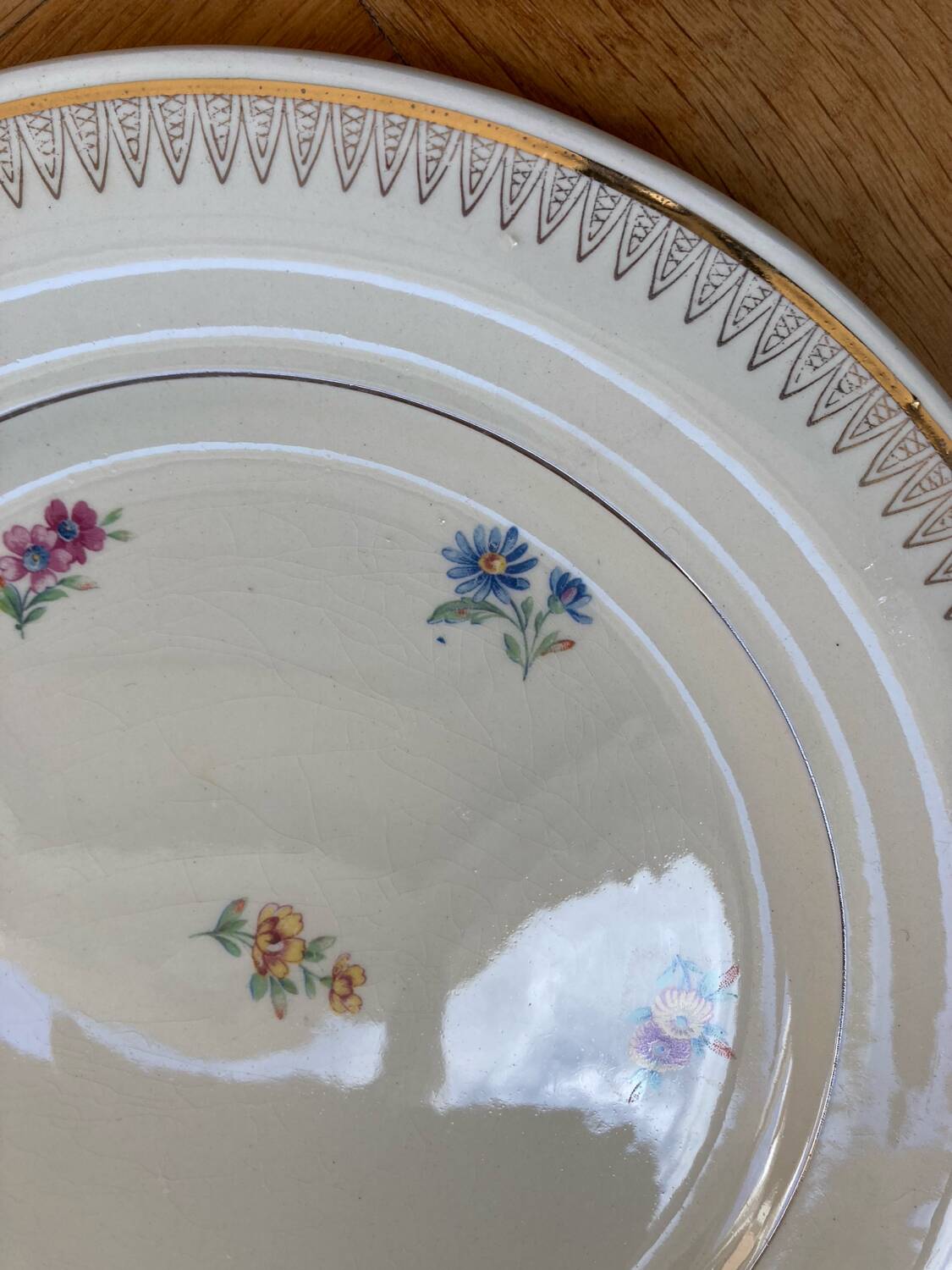 Ceranord St Amand flower dessert plates