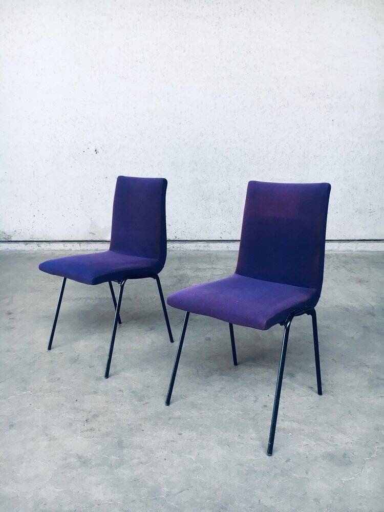 Set of Mid-Century Modern Robin Chairs by Pierre Guariche for Meurop, Belgium, 1950s