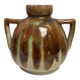 Vintage, JEB stoneware vase with handles circa 1950