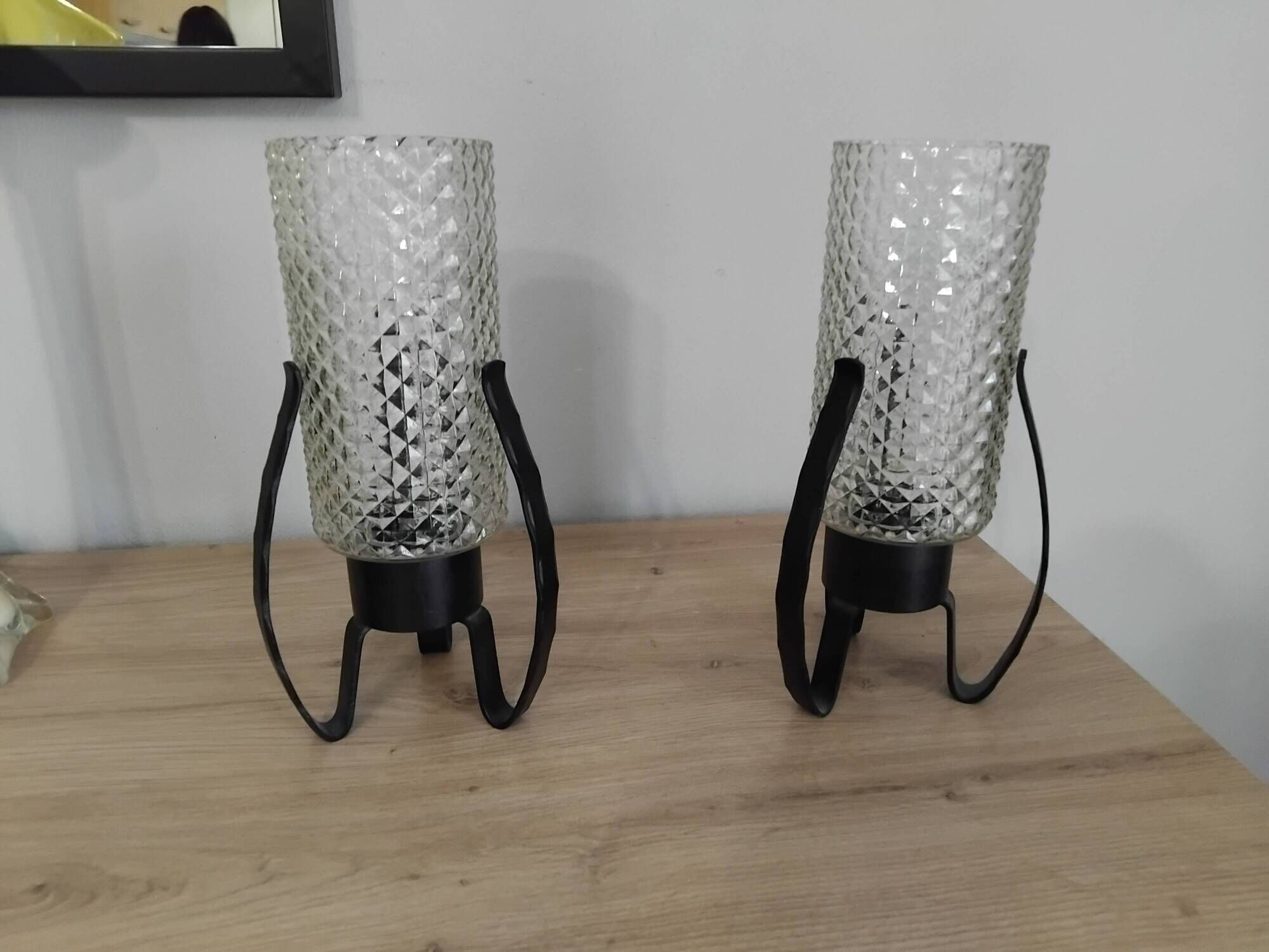 Pair of vintage candle holders from the 50s and 60s design.