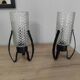 Pair of vintage candle holders from the 50s and 60s design.