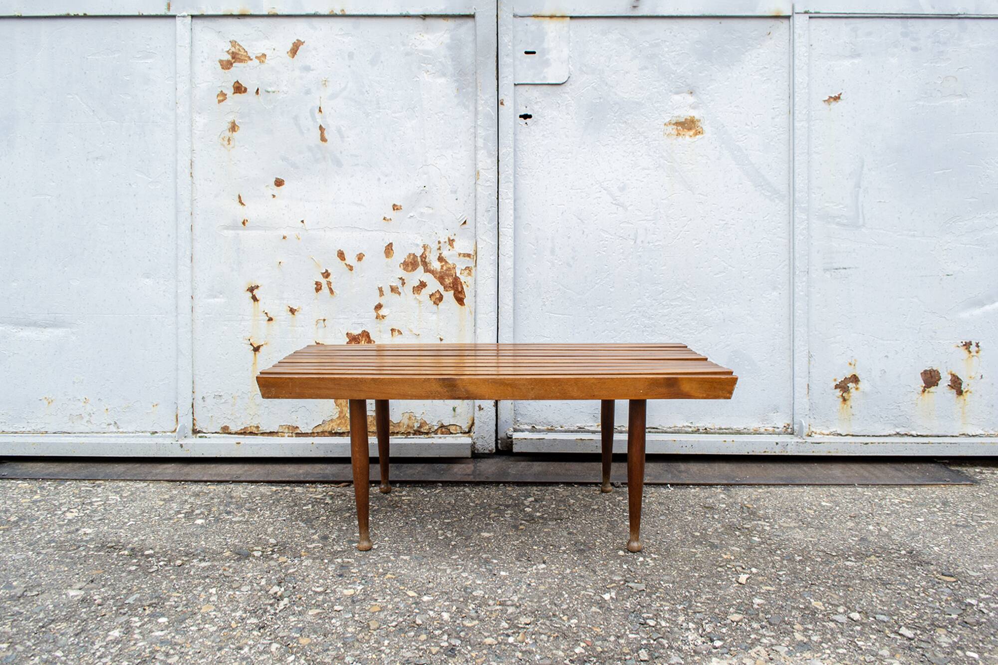 Italian Wooden Bench, 1950s