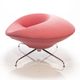 Pink Kirk lounge chair by René Holten for Artifort, 1990