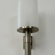Perzel wall light model 1141 bis, metal and opaline, France, 1960