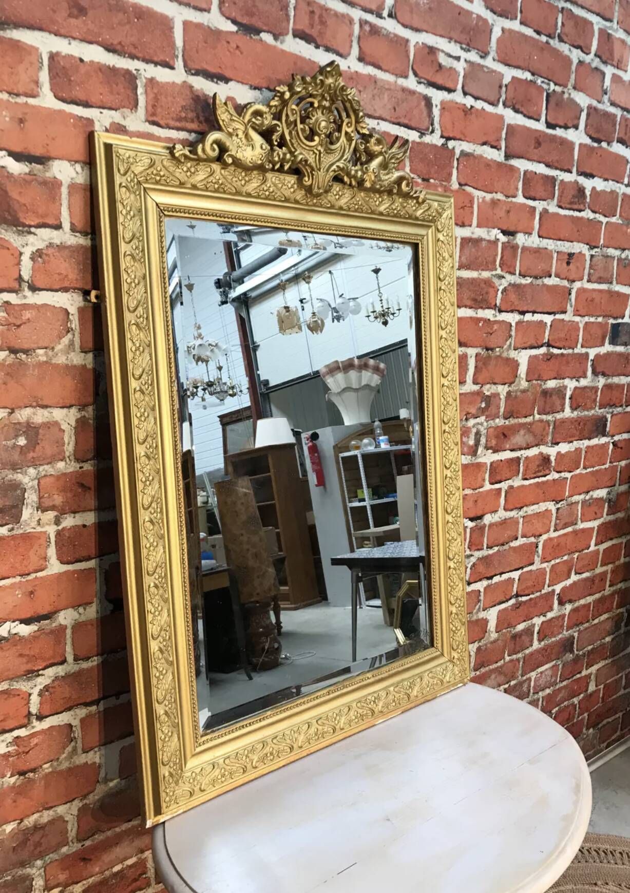 Old golden mirror