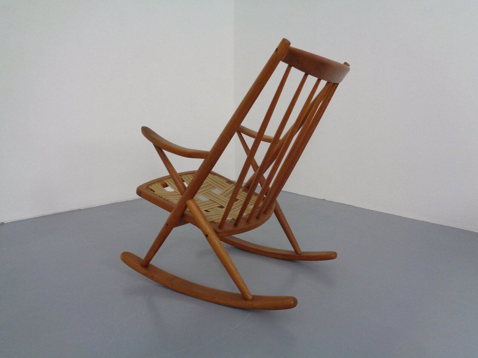 Teak Rocking Chair by Frank Reenskaug for Bramin, Denmark, 1960s