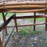 Vintage rattan chaise longue