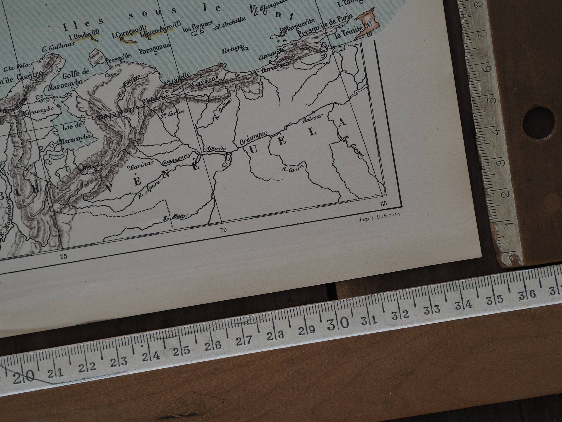 The Antilles, old map 1887 – Vintage geographical map.