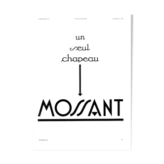 Vintage poster 30s Chapeau Mossant