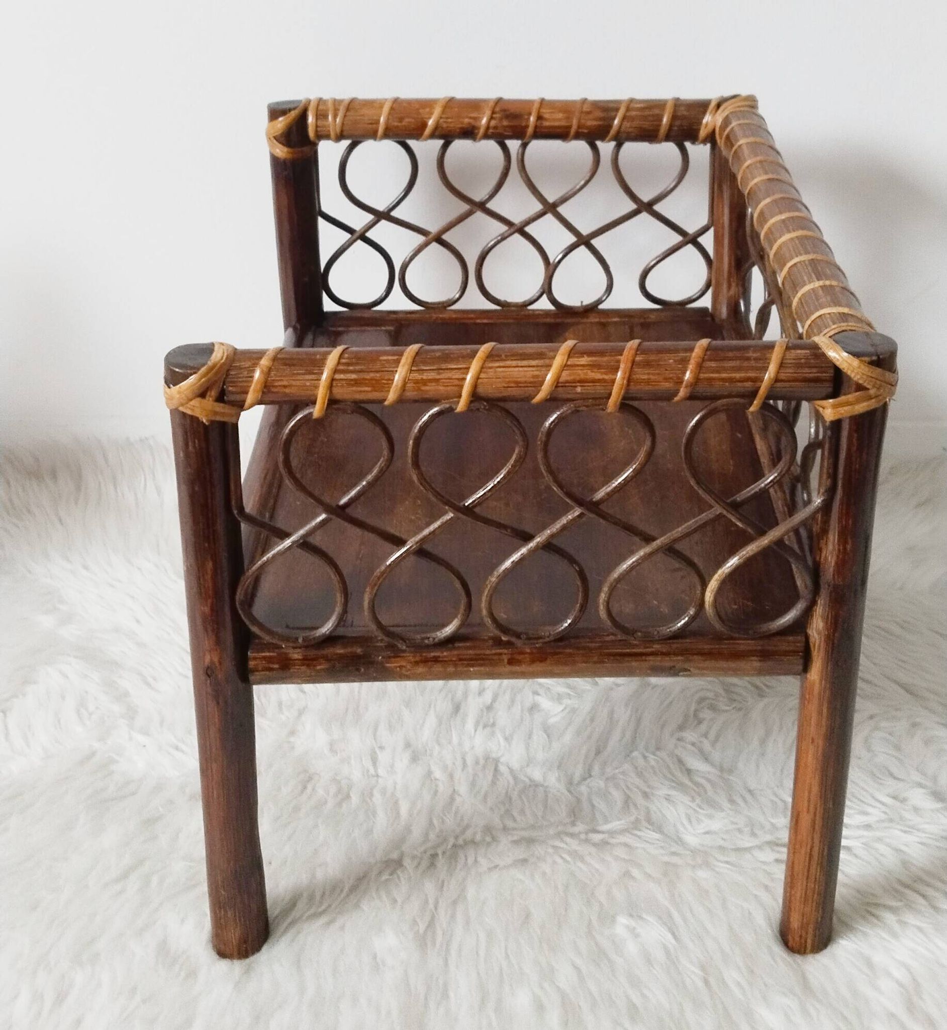 Fauteuil enfant vintage en rotin