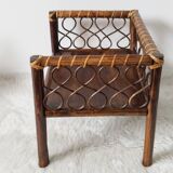 Vintage rattan children's armchair