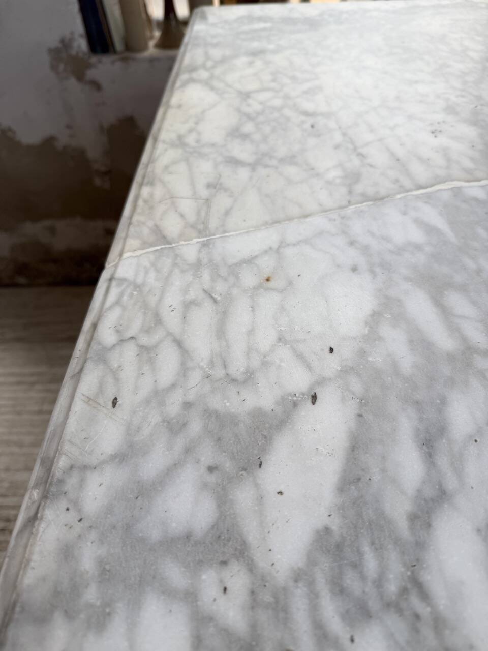 Oak and marble counter 1950