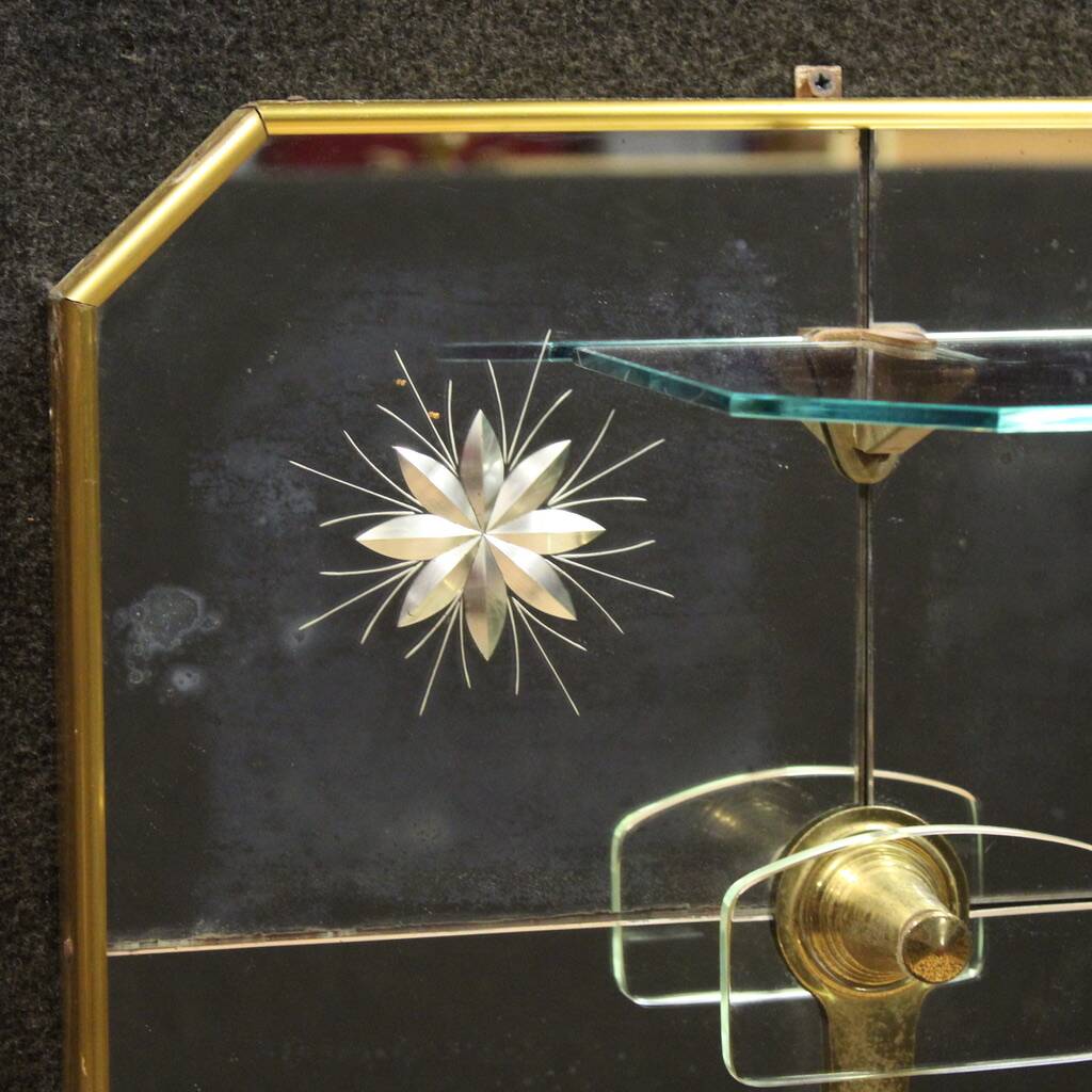 20th-century designer mirror coat rack