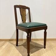 6 chaises art déco loupe de noyer