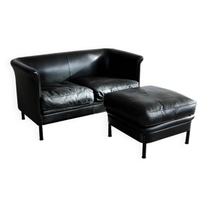 Canapé vintage + pouf - salon