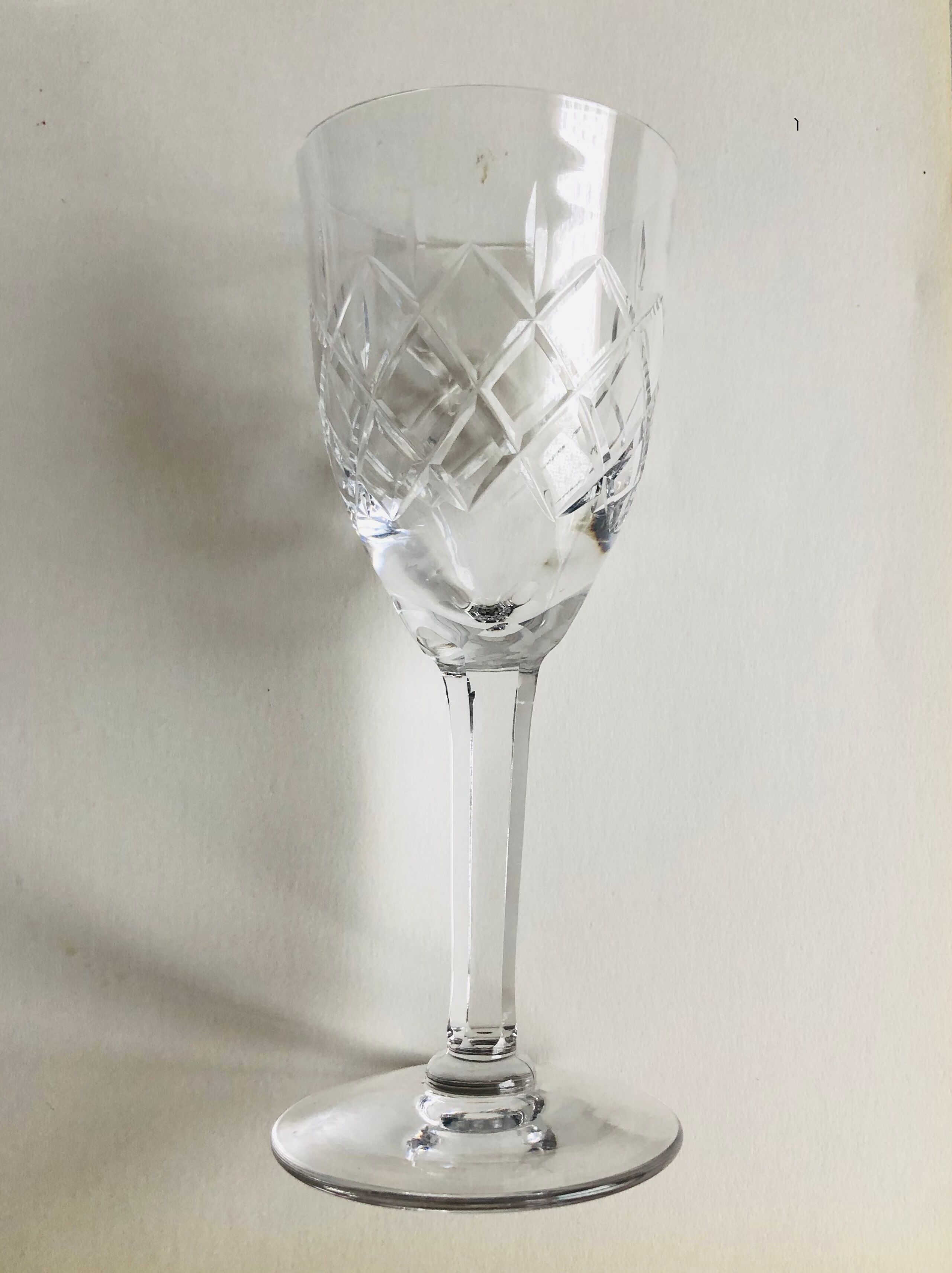 Ensemble de six verres à vin en cristal de Lorraine