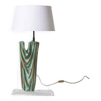 Bronze draped lamp