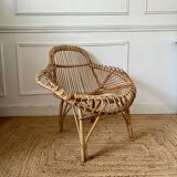 Vintage rattan armchair