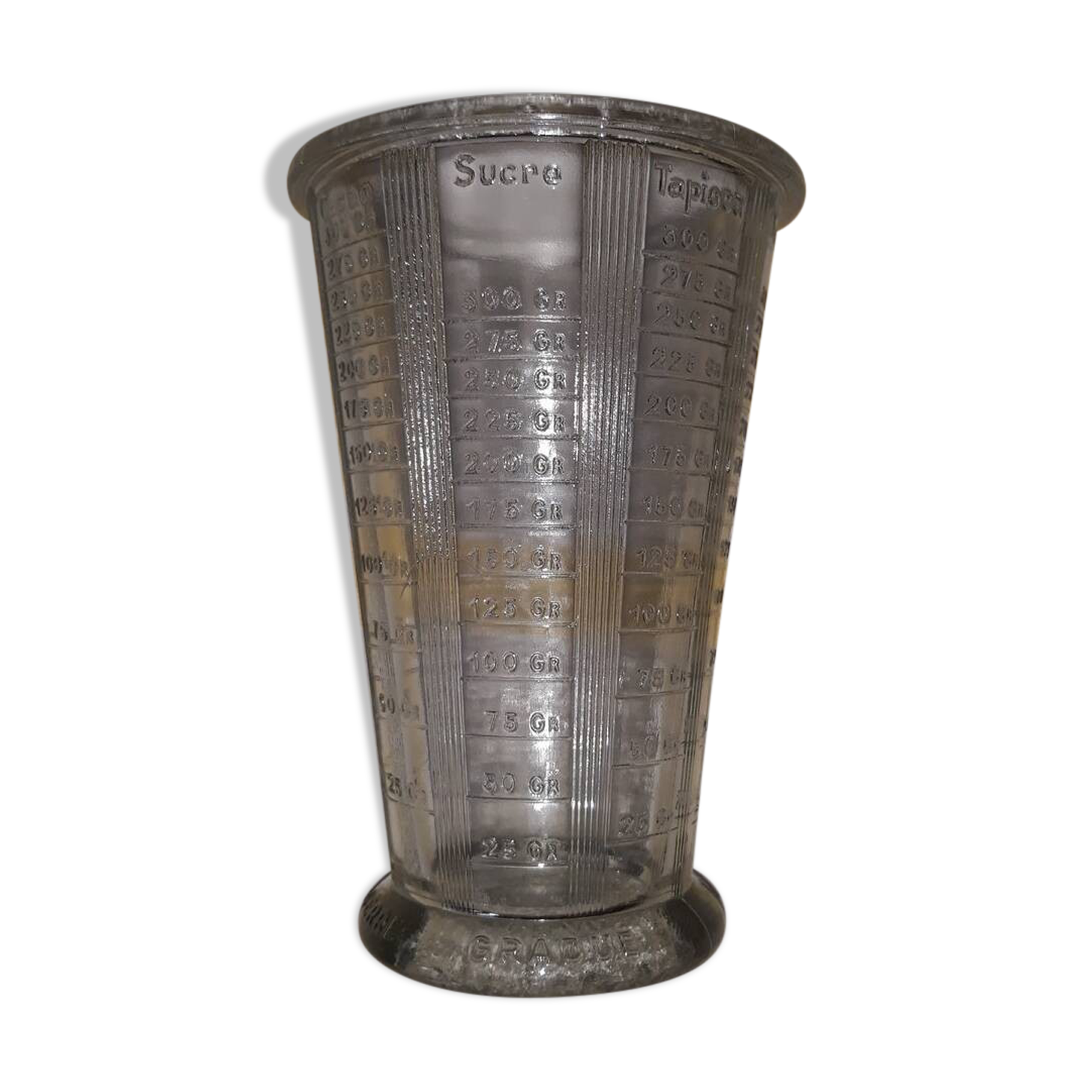 Graduated glass Mougin 1960s 1970s