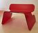 Red plexiglass chair, France 1970s