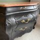 Restored black Louis XV chest of drawers