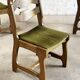 6 chaises de salle à manger en bois et tissu attr. à Guillerme et Chambron, 1950s