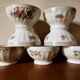 7 mismatched porcelain rib bowls