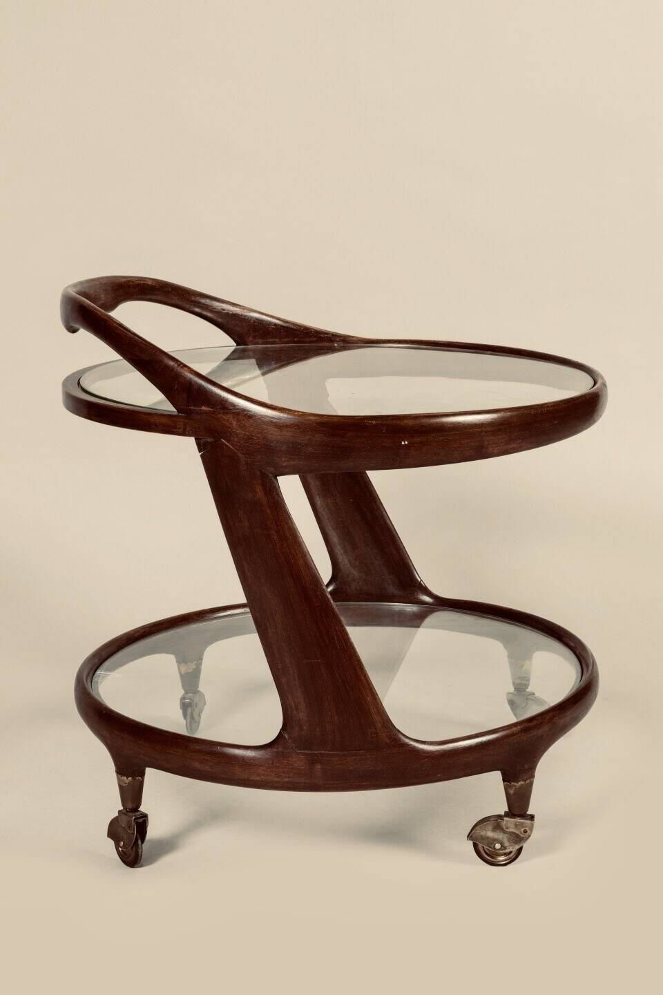 Cesare Lacca rolling coffee table service trolley