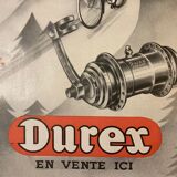 Affiche ancienne velo  votre securité moyeu a frein roue libre  durex  montagne