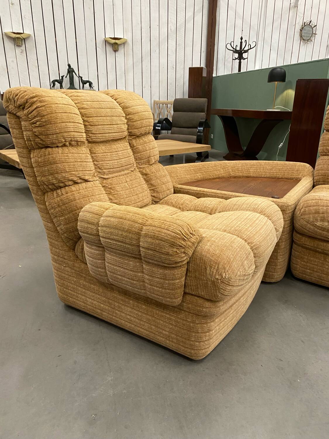 Salon modulable vintage en tissu