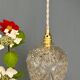 Vintage moulded glass suspension globe