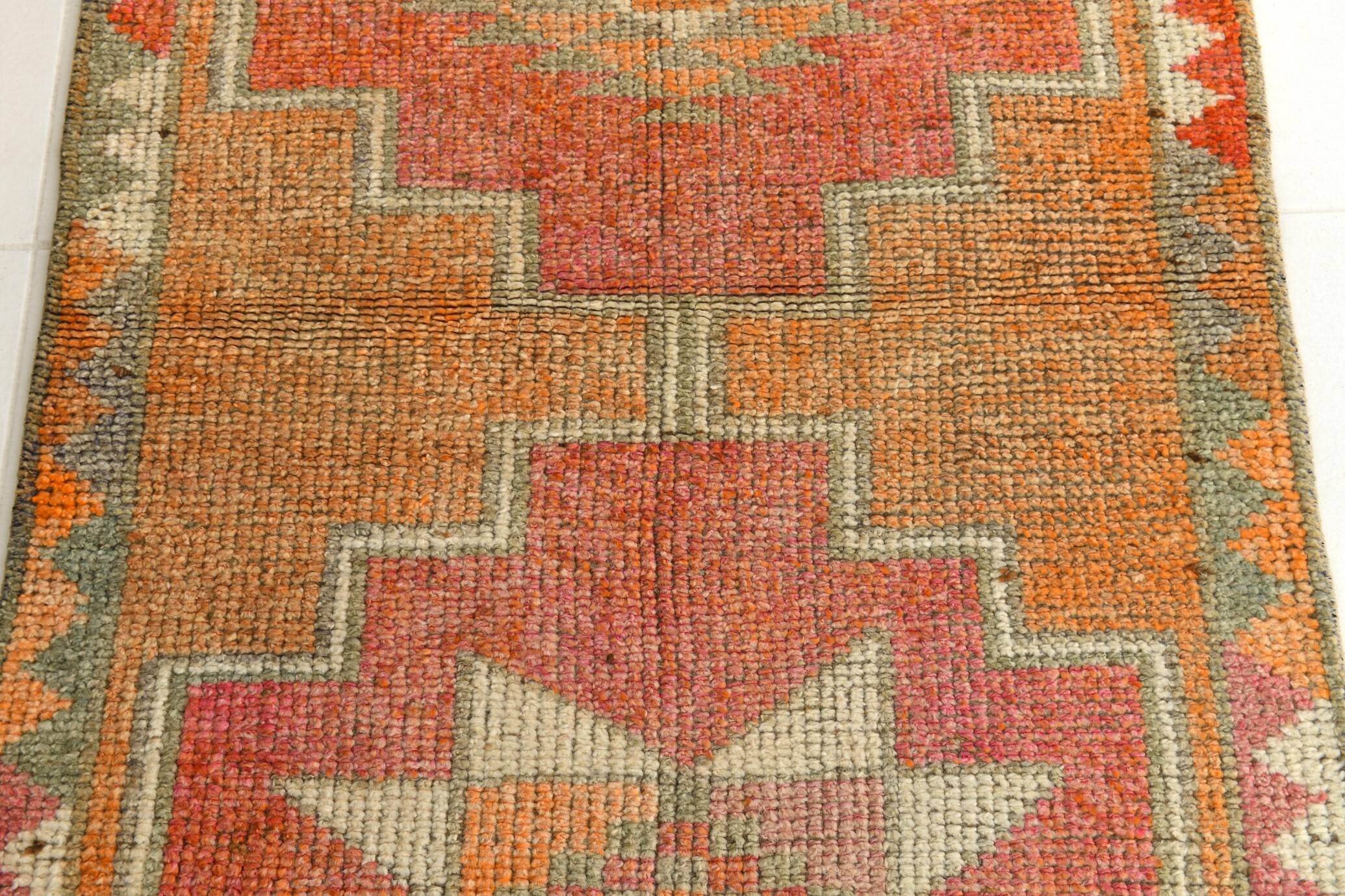 Super Soft Wool Vintage Runner Rug, 95x350Cm