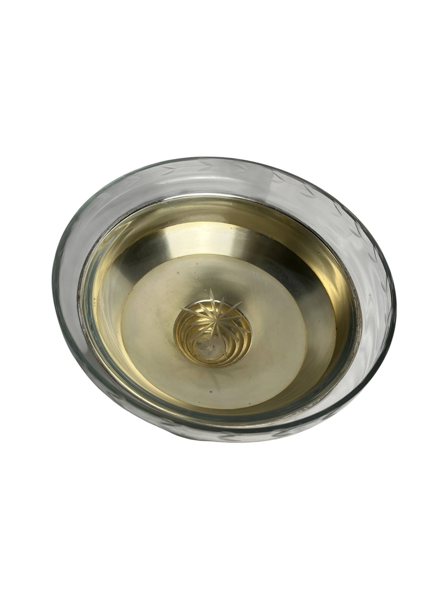 Art Deco, silver-plated metal fruit bowl with pedestal base, hallmarked, circa 1930