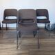 4 fabric and metal chairs