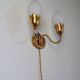 Fog & Mørup 2-Arm Brass and Opaline Glass Tulip Wall Lamp