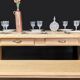 Oak table 2m + 2 benches