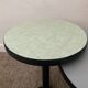 Pair of vintage metal and Formica pedestal tables