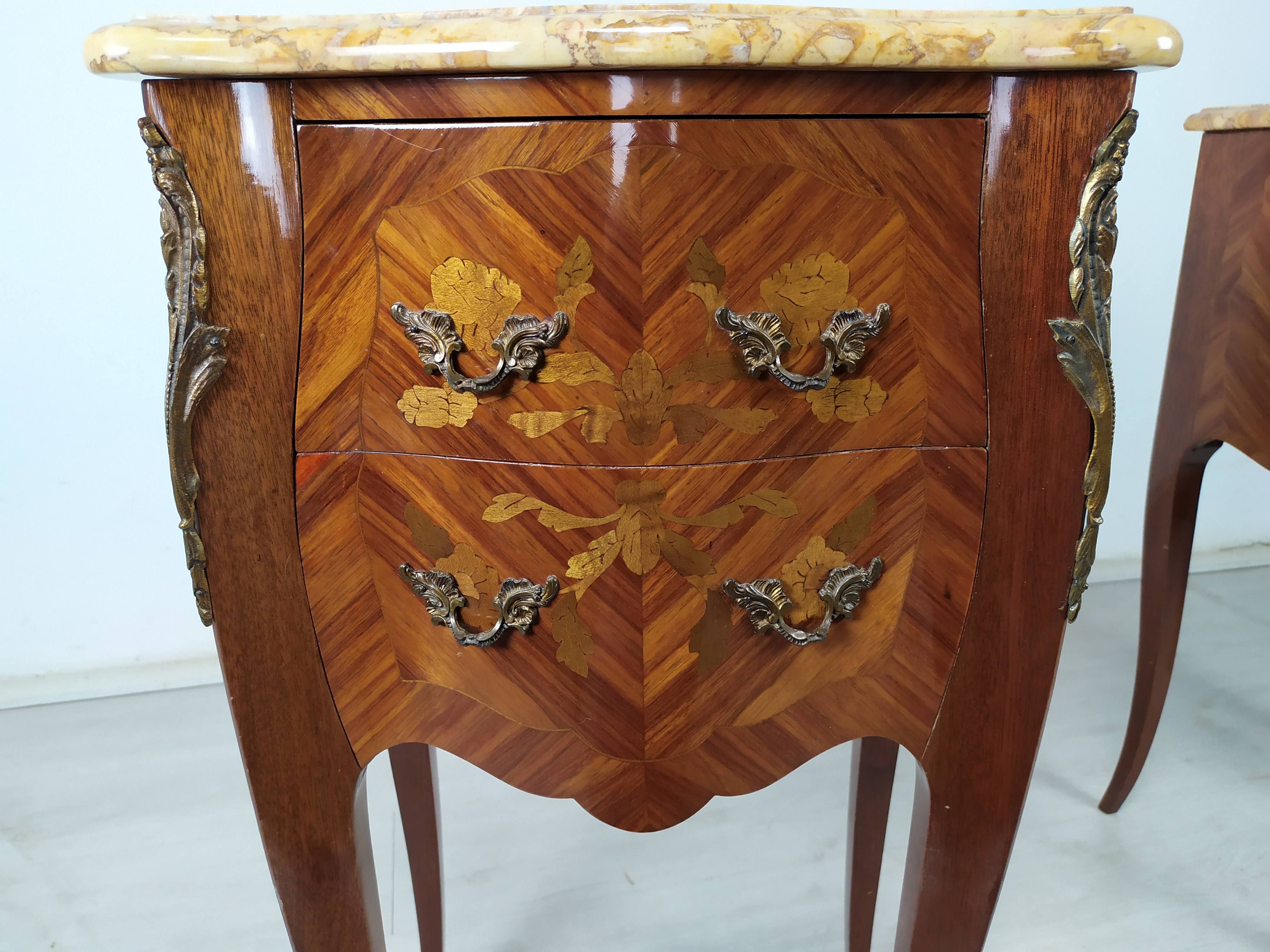 Pair of Louis XV style bedside tables