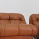 Set of vintage Mimo Padova Nuvolone lounge chairs in cognac leather, Italy, 1970s