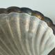 Art Deco Shell Pocket Bowl in Patinated Silver and Satin Glass from the 1930s