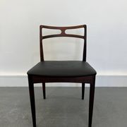 Chaises d'appoint danoises modèle 94 en palissandre et cuir par J.Andersen pour Christian Linneberg, années 1960,