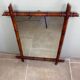 Miroir ancien en bois tourné