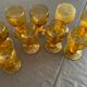 Amber bubble foot glasses
